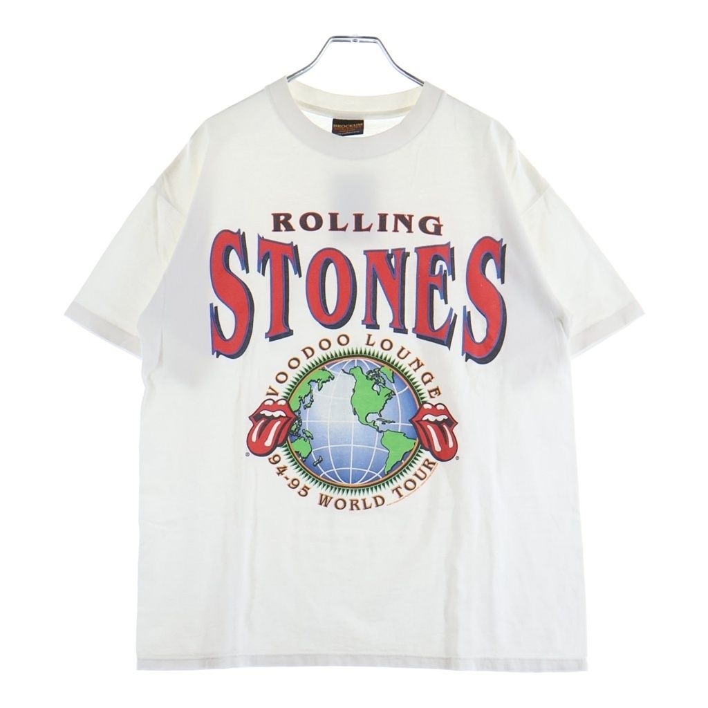 VINTAGE (ヴィンテージ) 90S THE ROLLING STONES VOODOO LOUNGE 94-95 WORLD TOUR PRINT S/S TEE BROCKUM 半袖プリントTシャツ カットソー ホワイト