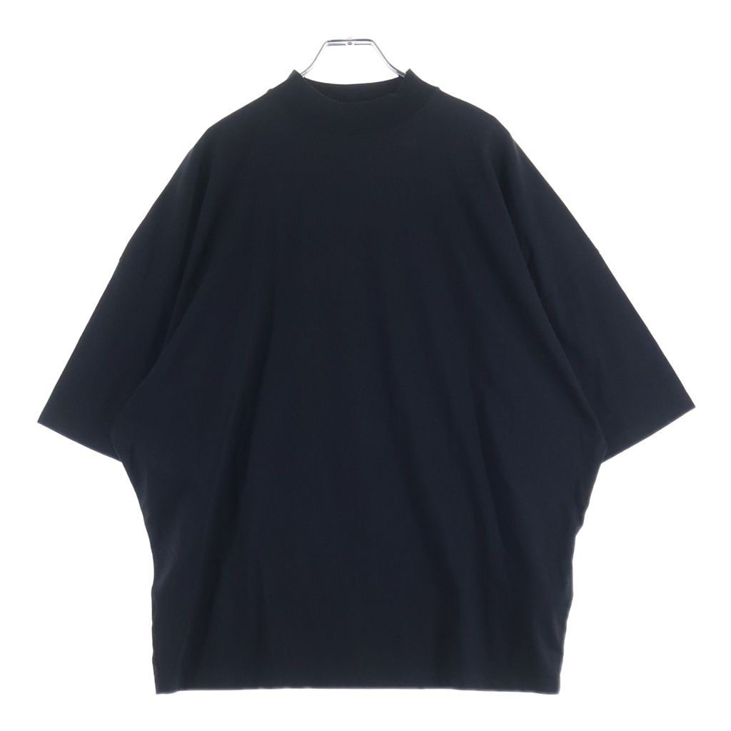 JIL SANDER (ジルサンダー) MOCKNECK TEE モックネック 半袖Tシャツカットソー ブラック J21GC0005