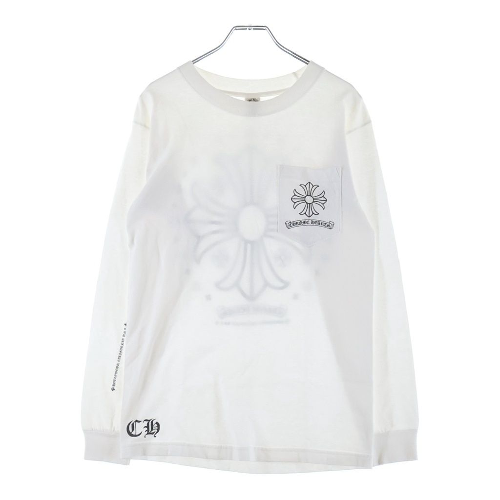 CHROME HEARTS (クロムハーツ) OLD L/S バックCHプラスプリント 長袖T
