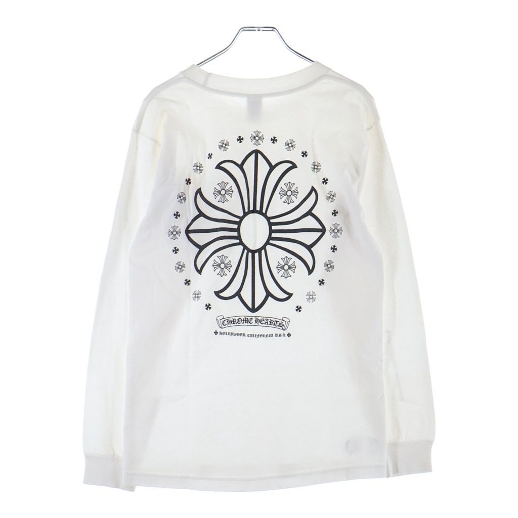 CHROME HEARTS オールド 長袖 カットソー 白 L CHROME HEARTS (クロムハーツ) OLD L/S バックCHプラスプリント 長袖T
