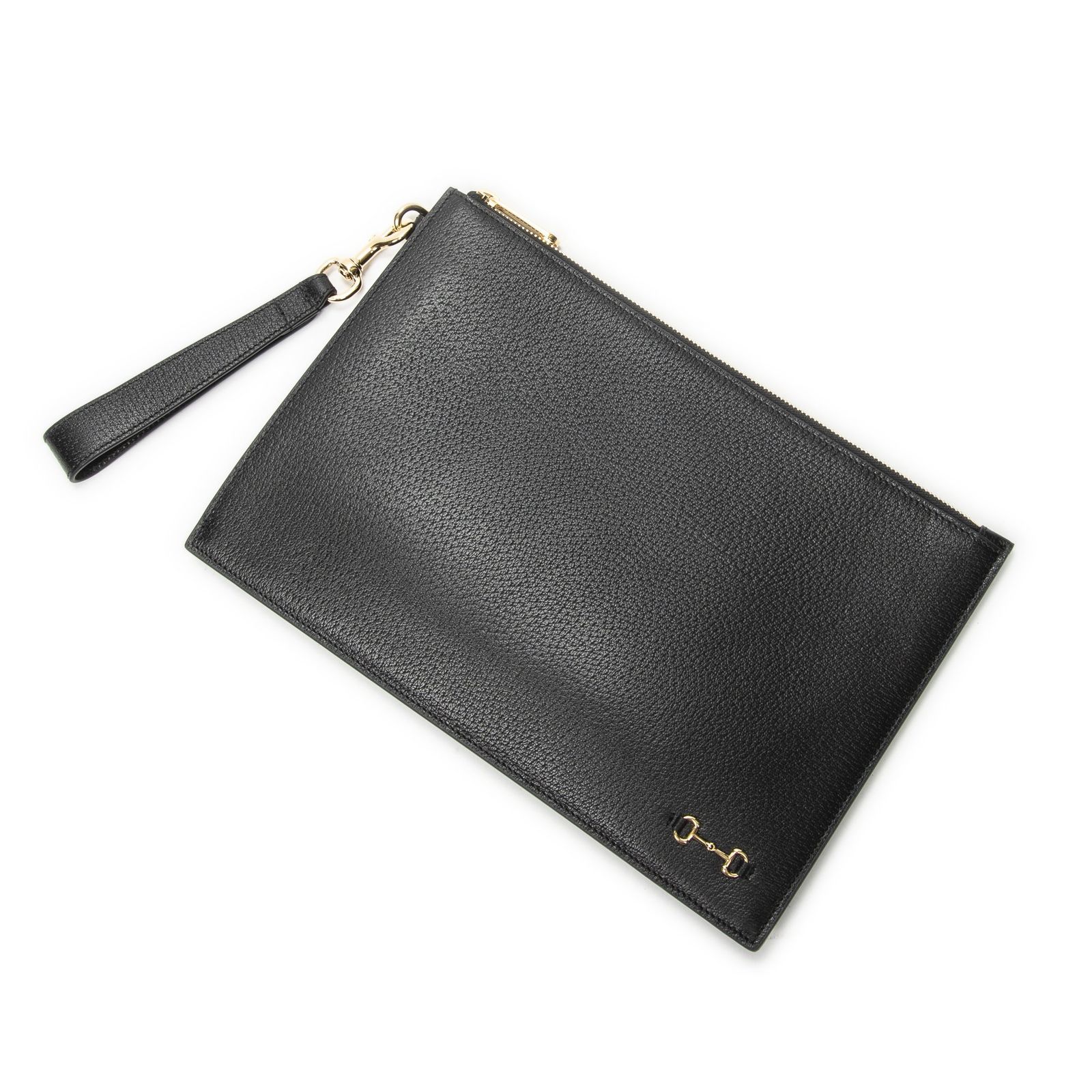 [中古] GUCCI グッチスモールホースビットクラッチ黒グレインカーフスキンレザーA 54,660円