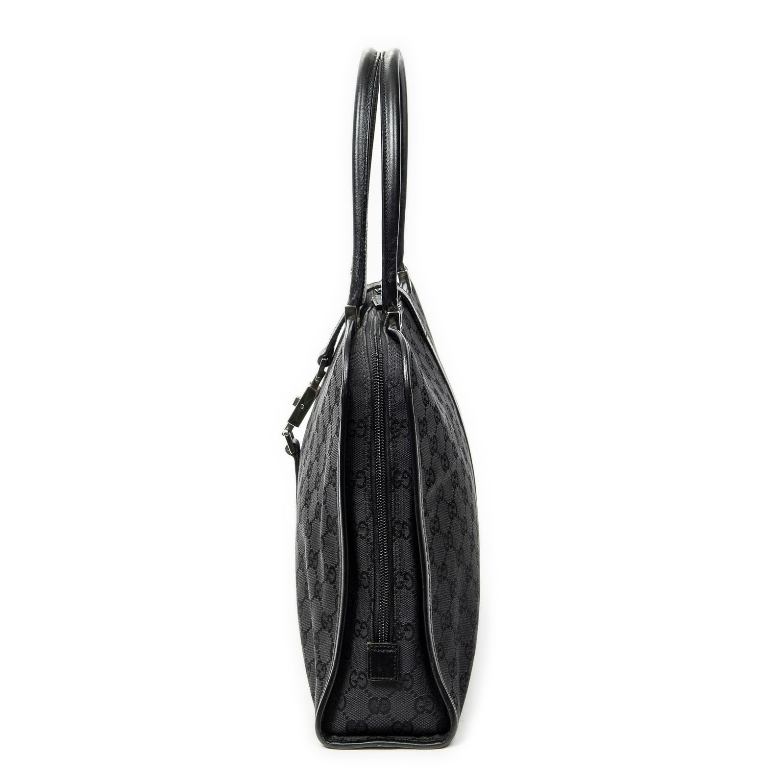 中古] GUCCI グッチJackie Dome Bag黒GGキャンバスA - メルカリ