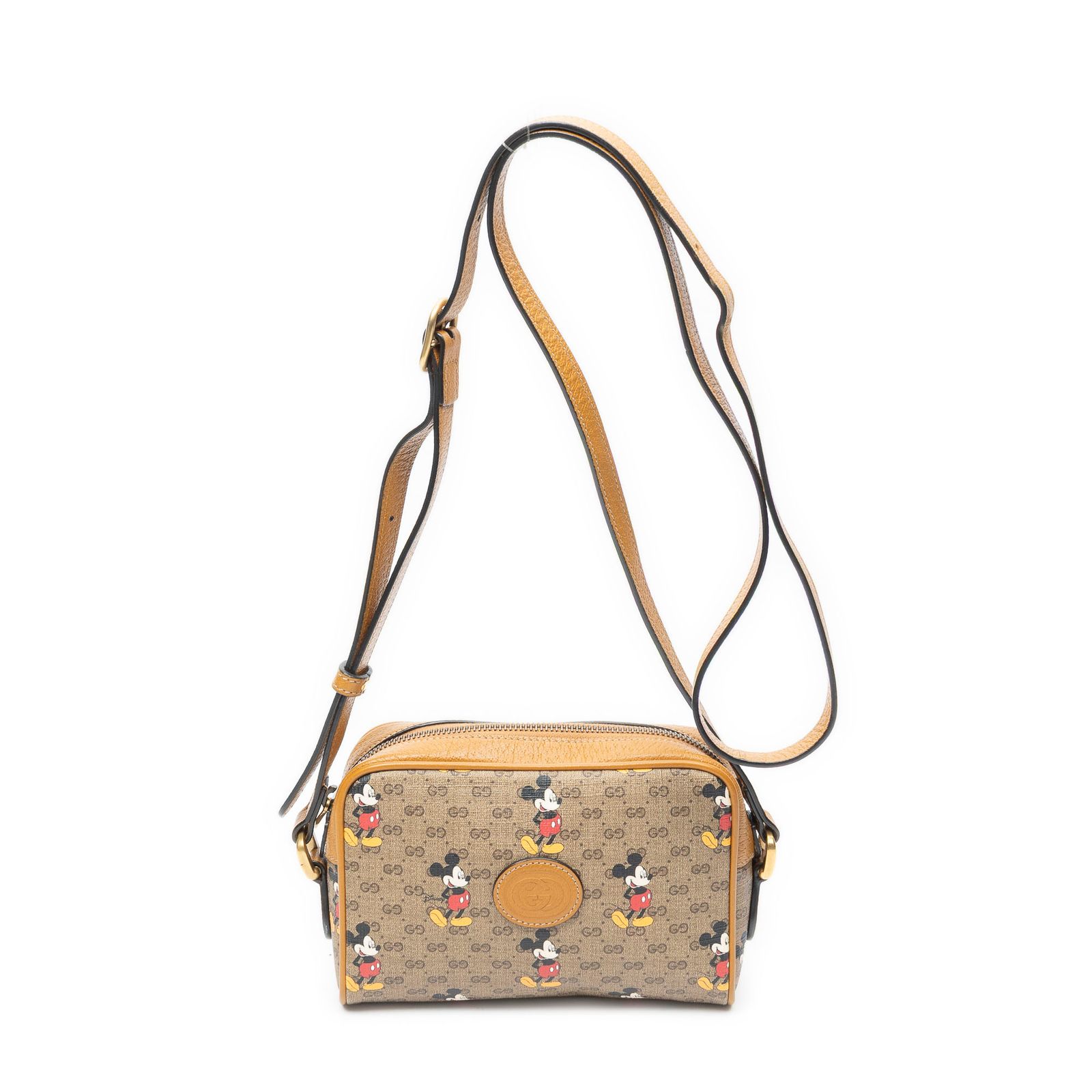 [中古] GUCCI グッチカメラバッグタンマイクログッチッシマ PVCキャンバスA