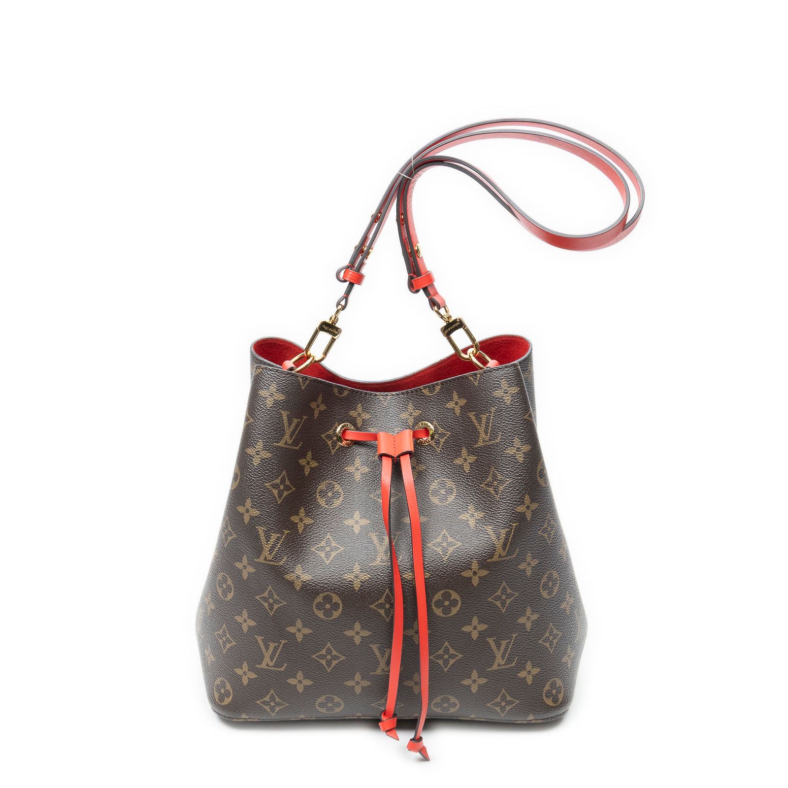 [中古] LOUIS VUITTON ルイヴィトンNeoNoe茶色、赤モノグラムキャンバスA
