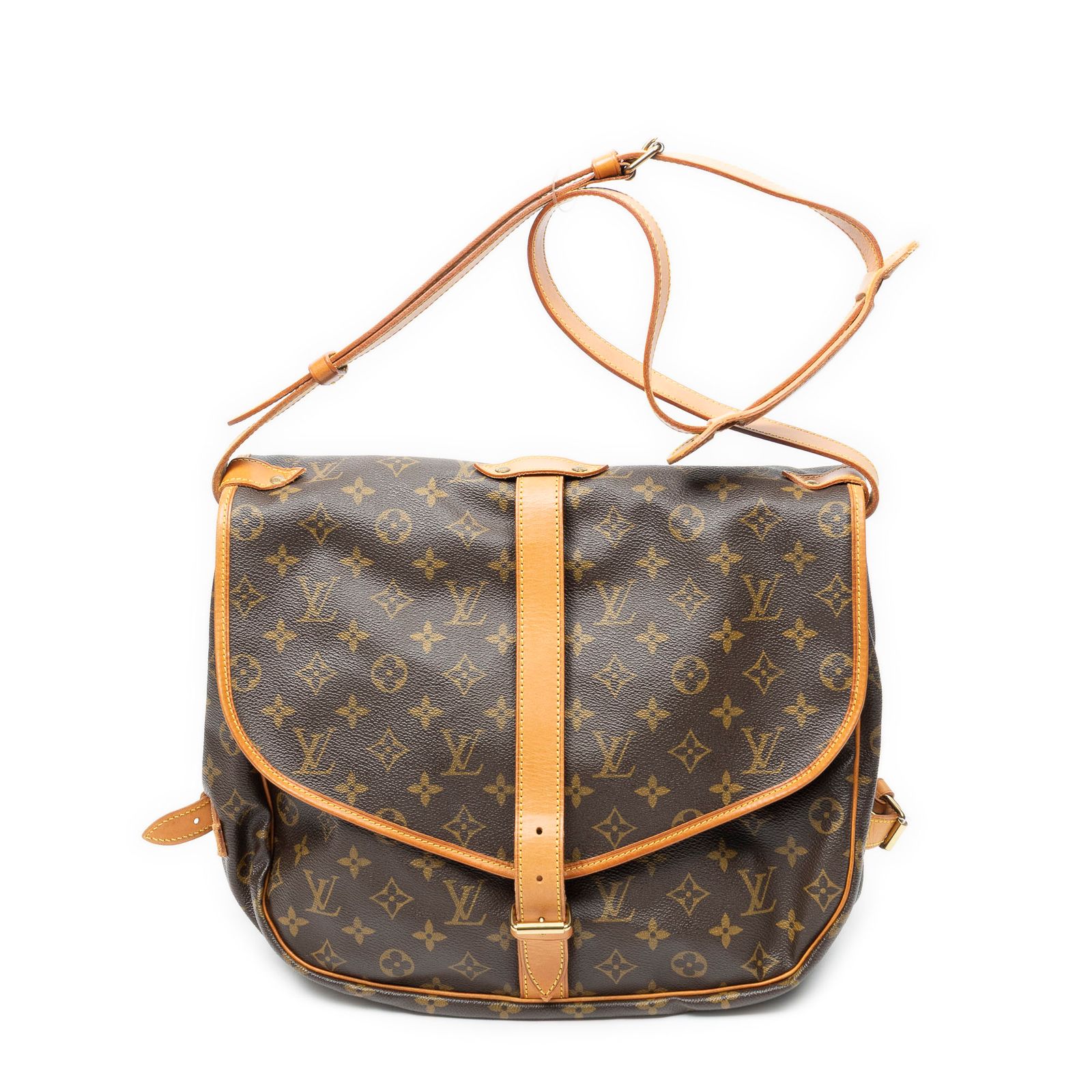 [中古] LOUIS VUITTON ルイヴィトンソミュール茶色モノグラムキャンバスA