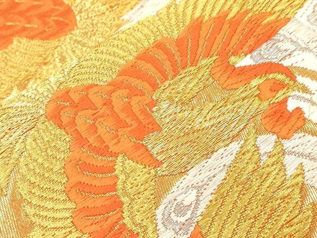 レディース 平和屋本店▽六通柄袋帯 唐織 あすか錦 鳳凰丸文 純金箔
