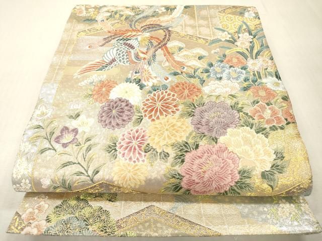 レディース 平和屋本店▽六通柄袋帯 唐織 屏風鳳凰花柄文 本