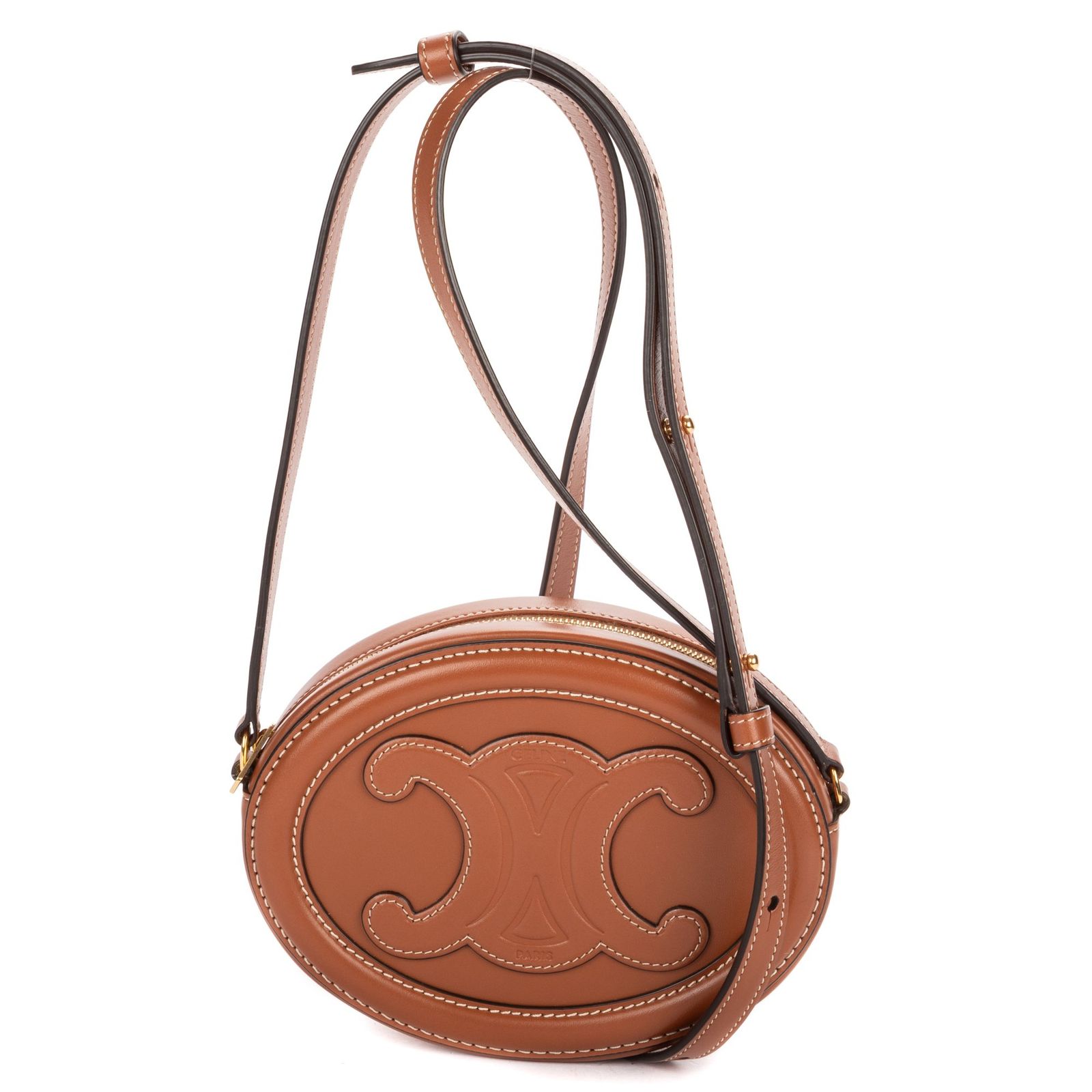 [中古] CELINE セリーヌOval CrossbodyタンスムースカーフスキンレザーA 102,245円