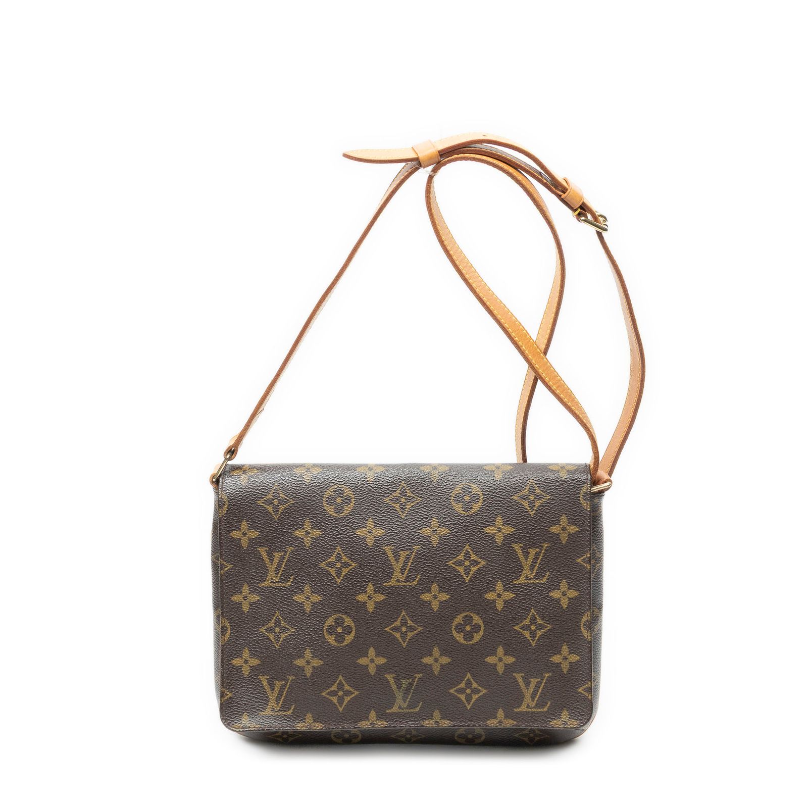 [中古] LOUIS VUITTON ルイヴィトンミュゼット タンゴ ロングストラップ茶色モノグラムキャンバスAB