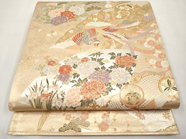 平和屋本店▼六通柄袋帯　唐織　秀鳳錦　本金二重箔　正絹　逸品　CABL1541tx 11,319円