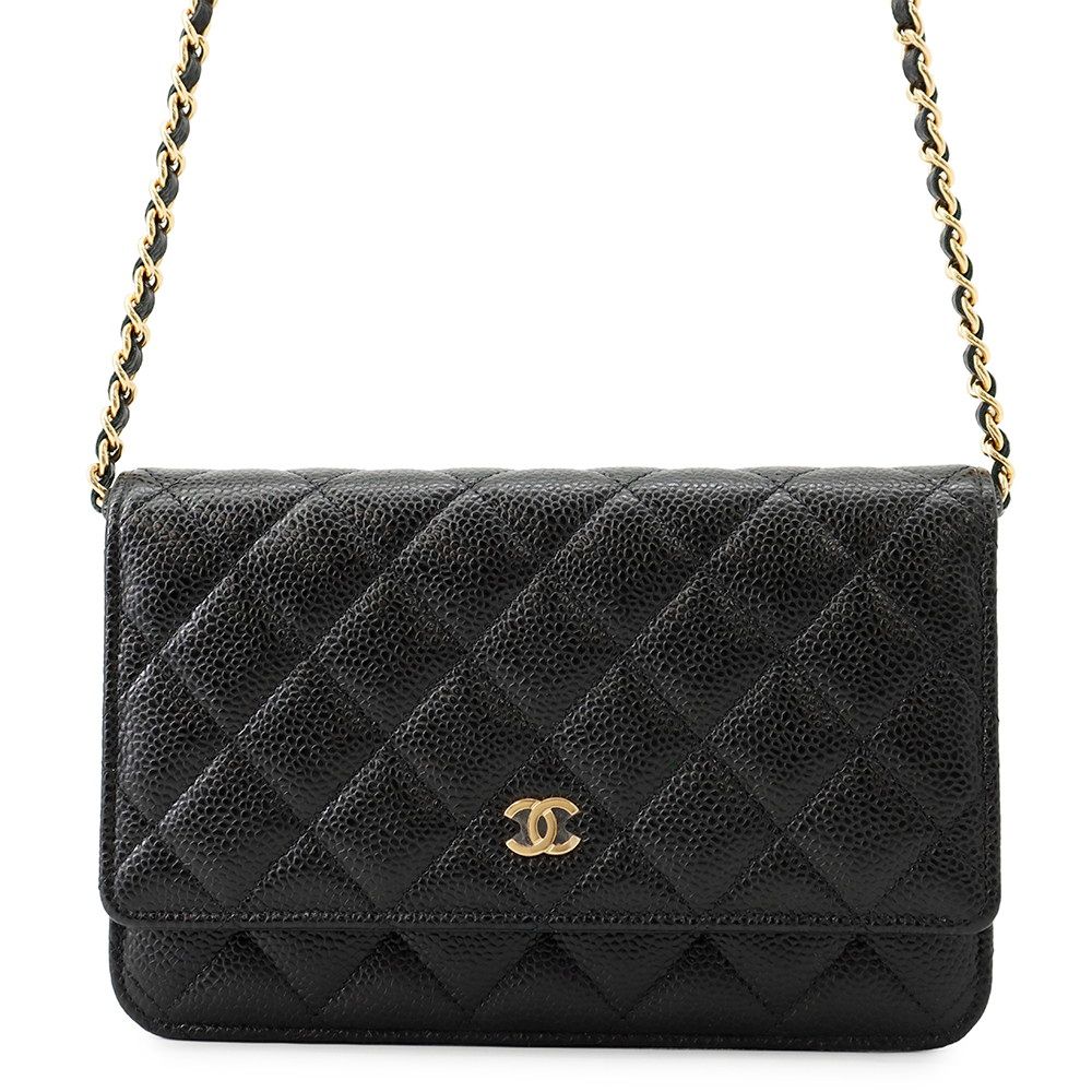 シャネル チェーンウォレット クラシック マトラッセ ココマーク キャビアスキン AP0250 CHANEL 財布 黒 273,825円