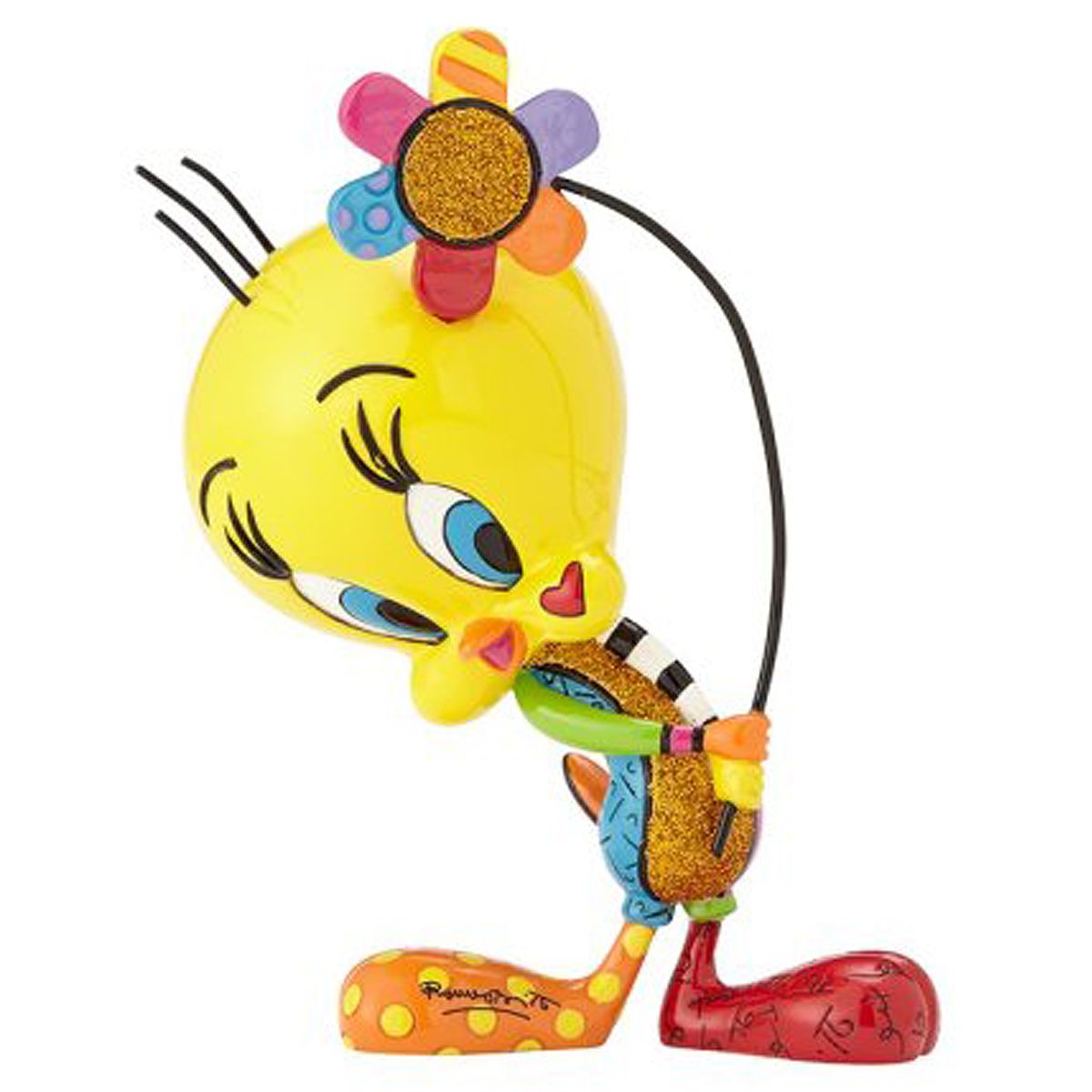 ロメロ ブリット Romero Britto ルーニー・テューンズ ブリット Looney Tunes by Britto トゥイーティー ＆ フラワー 4058184 インテリア フィギュア 置物 人形