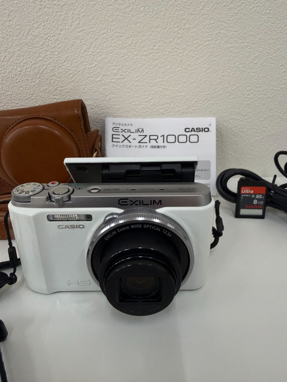 美品・動作確認済】CASIO EXILIM EX-ZR1000 ホワイト フルセット