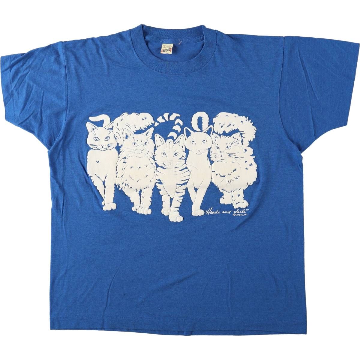 古着 80年代 スクリーンスターズ SCREEN STARS ネコ柄 アニマルTシャツ USA製 メンズXL相当 ヴィンテージ/eaa666856 5,936円