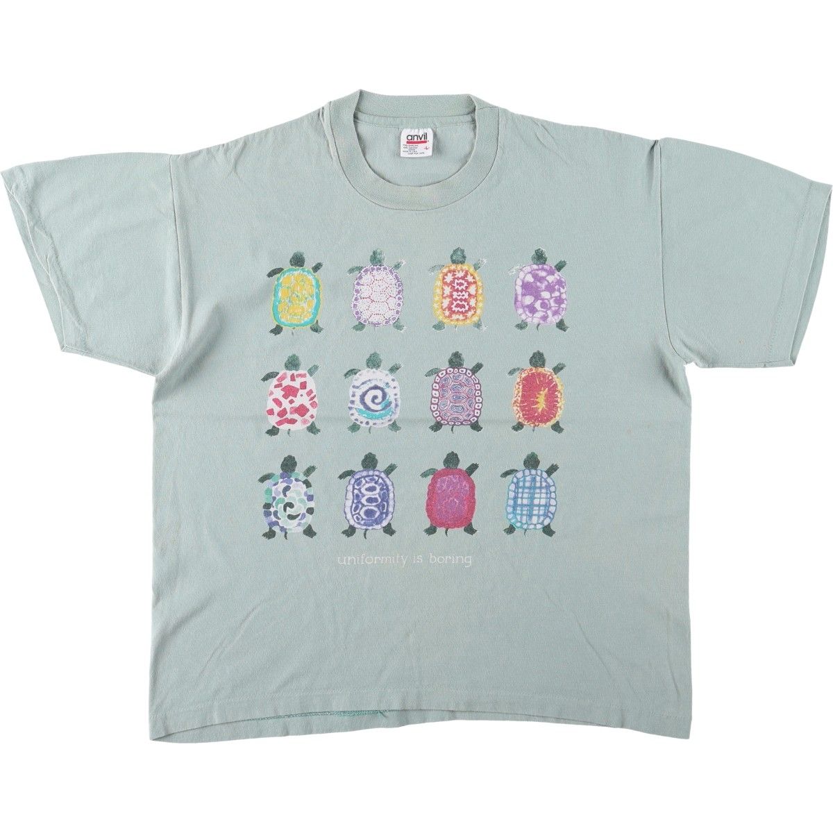 古着 90年代 アンビル Anvil アニマル柄 プリントTシャツ USA製 メンズL相当 ヴィンテージ/eaa664336