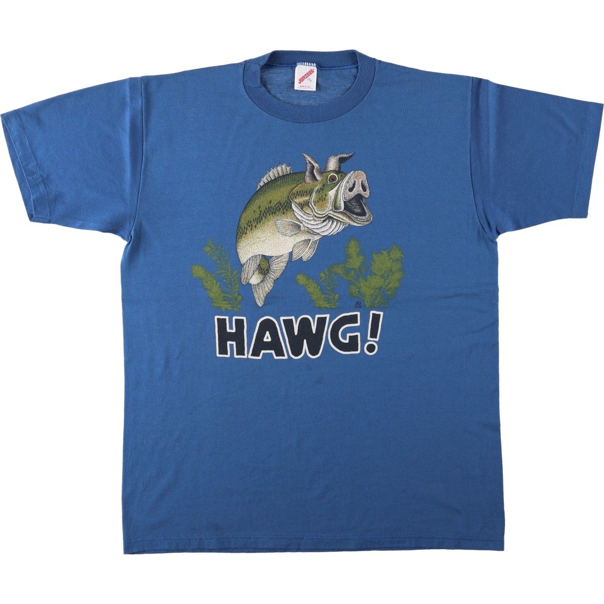 古着 80年代 ジャージーズ Jerzees 魚柄 プリントTシャツ USA製 メンズXL相当 ヴィンテージ/eaa664380