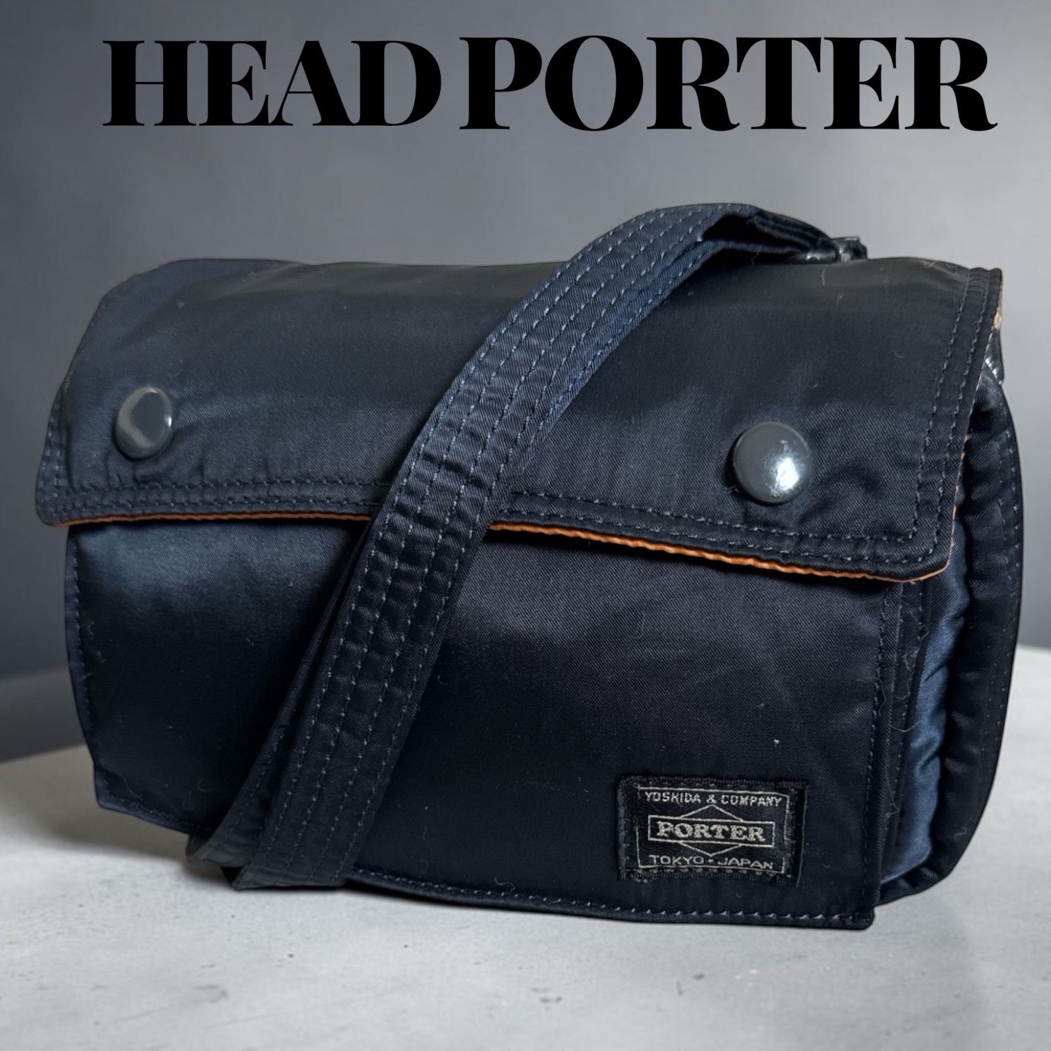 希少】吉田カバン PORTER ヘッドポーター ネイビー タンカー