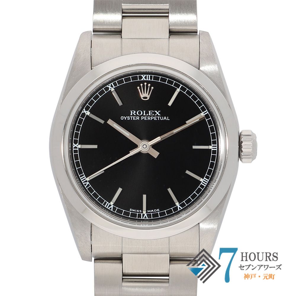 148635 ROLEX ロレックス 77080 オイスターパーペチュアル ブラック ステンレス A番 自動巻き 純正ボックス 366,912円