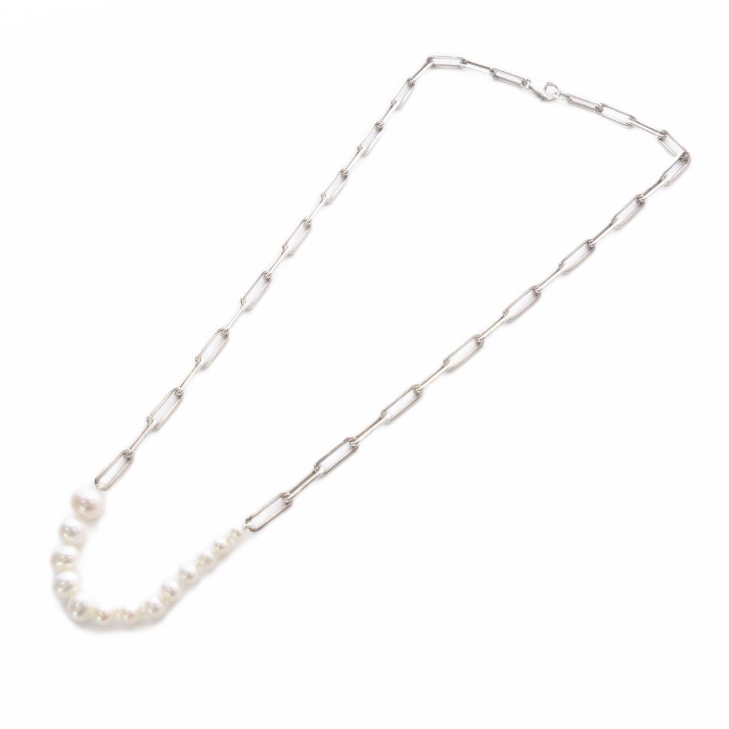 ガブリエラアルティガス Gabriela Artigas パールチェーンネックレスシルバー色 白 42,540円