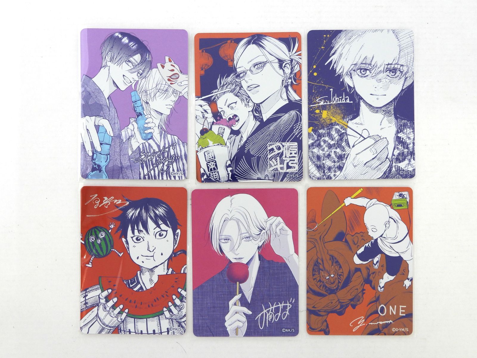 ■Natsukomi 2026 Metakira Cards, Set of 6, Forget You, Love Wants, Paradise District, Tokyo Ghoul, One Punch Man Kingdom, Koisuru Lip Tint Used (080)