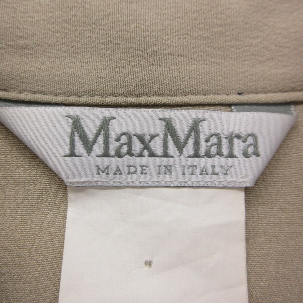 MaxMara マックスマーラ　シルク100%長袖シャツワンピース最高級白タグ MaxMara マックスマーラ シルク100%長袖シャツワンピース最高級白タグ