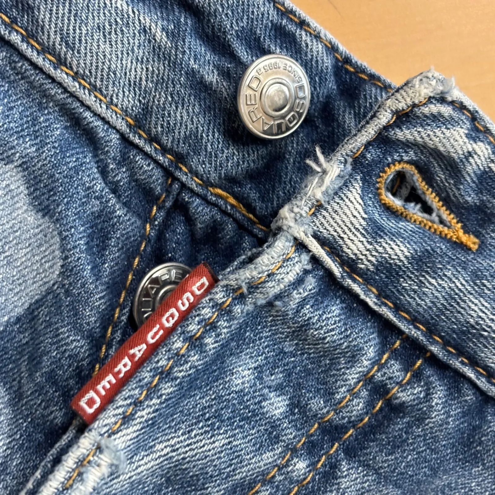 i4512)ディースクエアード（DSQUARED2） ダメージ加工 デニムパンツ