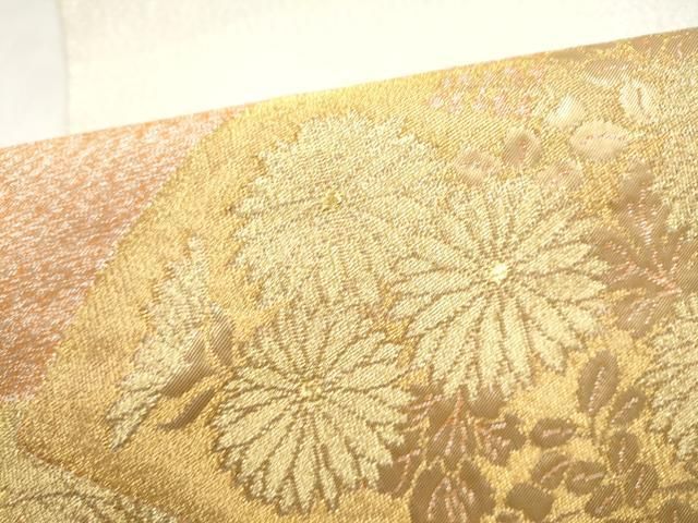 平和屋本店▼明綴れ 太鼓柄袋帯 扇面 弐拾四金箔 正絹 逸品 CABL5030hy 平和屋本店▼明綴れ 太鼓柄袋帯 扇面 弐拾四金箔 正絹 逸品 CABL5030hy
