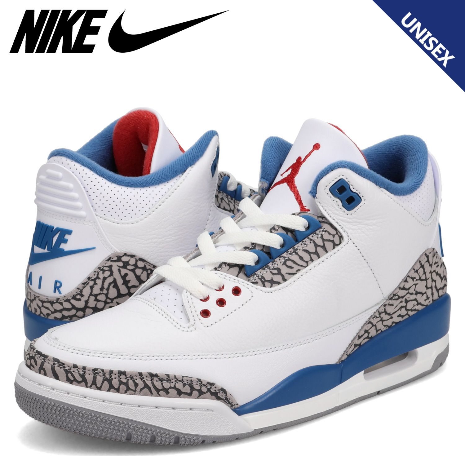 NIKE ナイキ エアジョーダン3 レトロ スニーカー レディース AIR JORDAN 3 RETRO OG IF4396-104、WHT/M