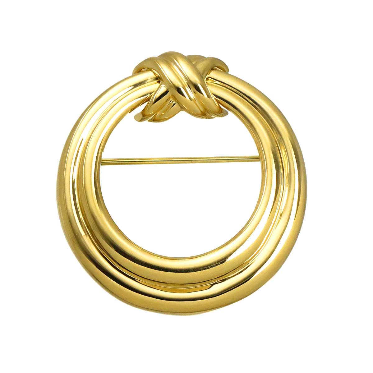 ティファニー TIFFANY&Co. シグネチャー クロス ブローチ K18 YG イエローゴールド 750 Brooch 90331497