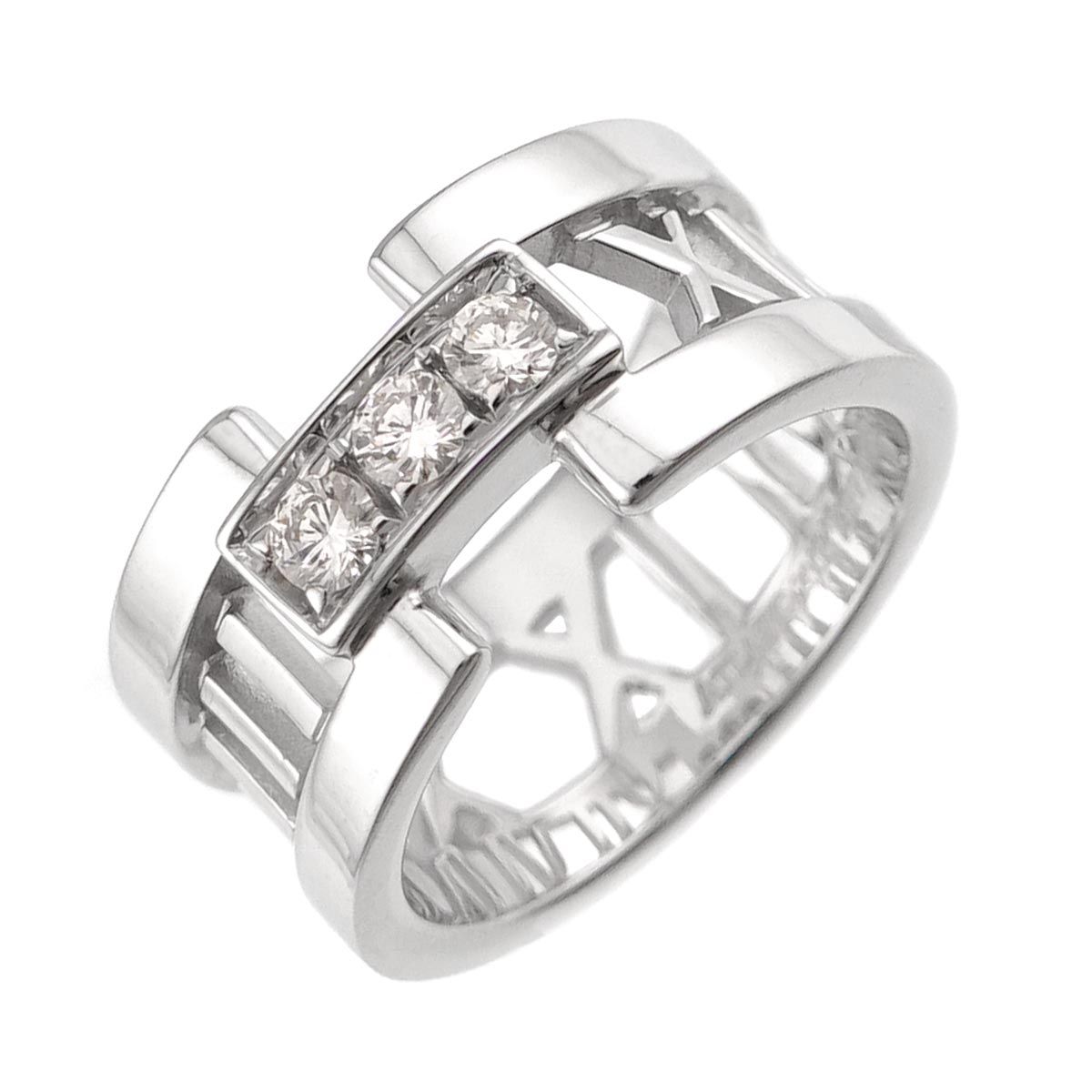ティファニー TIFFANY&Co. アトラス 6.5号 リング ダイヤ K18 WG ホワイトゴールド 750 指輪 Atlas Diamond Ring 90332757