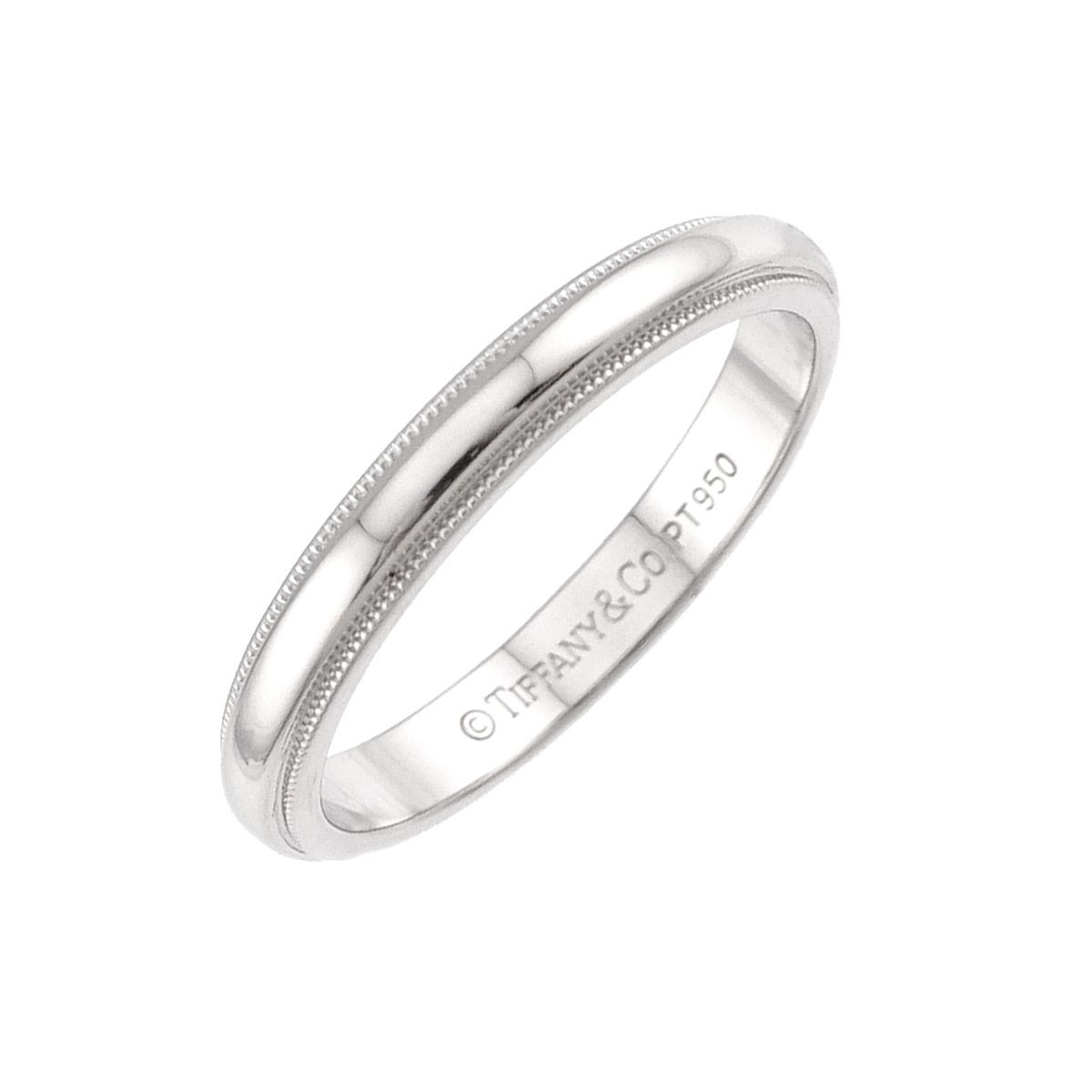 ティファニー TIFFANY&CO. ミルグレイン 16号 リング 幅2.9mm Pt プラチナ 指輪 トゥギャザー Milgrain Ring 90334580