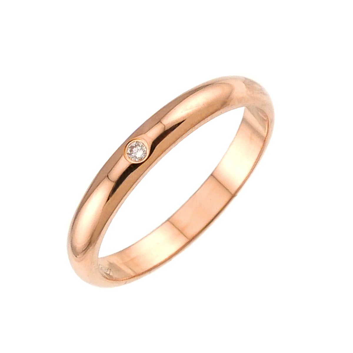 カルティエ Cartier1895 クラシック #49 リング ダイヤ 1P K18 PG ピンクゴールド 750 指輪 Classic Ring【証明書付き】 90334629