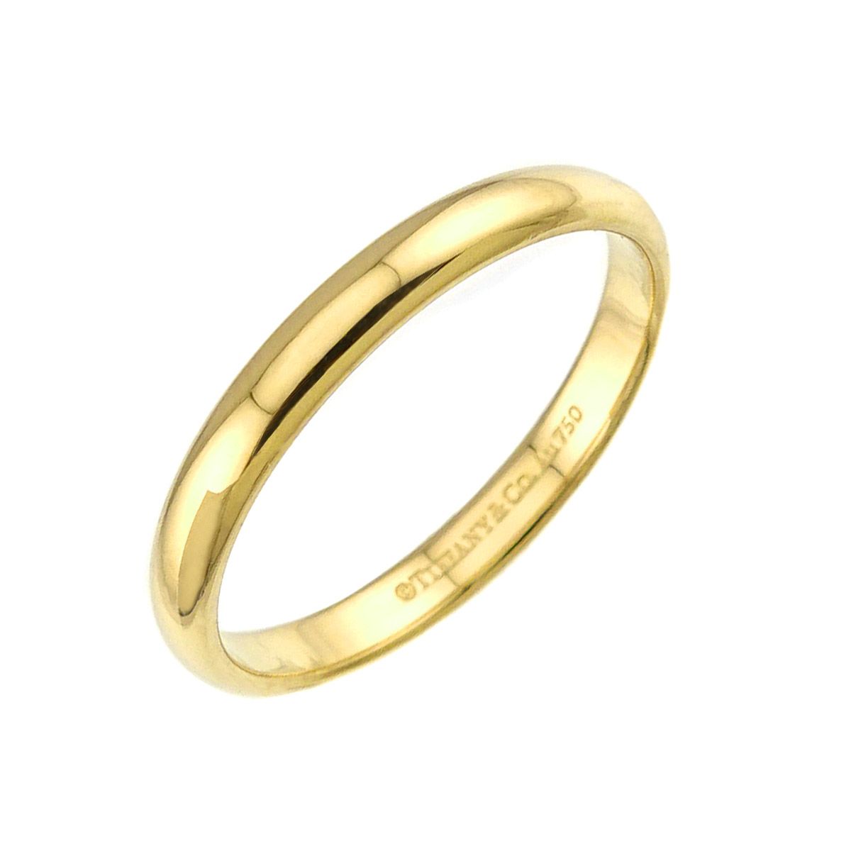 ティファニー TIFFANY&CO. フォーエバー バンド 23.5号 リング 幅3mm K18 YG イエローゴールド 750 指輪 Band Ring 90336076