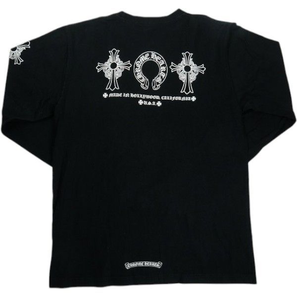 Size【L】 CHROME HEARTS クロム・ハーツ HORSESHOE CROSS LS TEE BLACK ロンT 黒 【中古品-良い】 30014920 95,425円