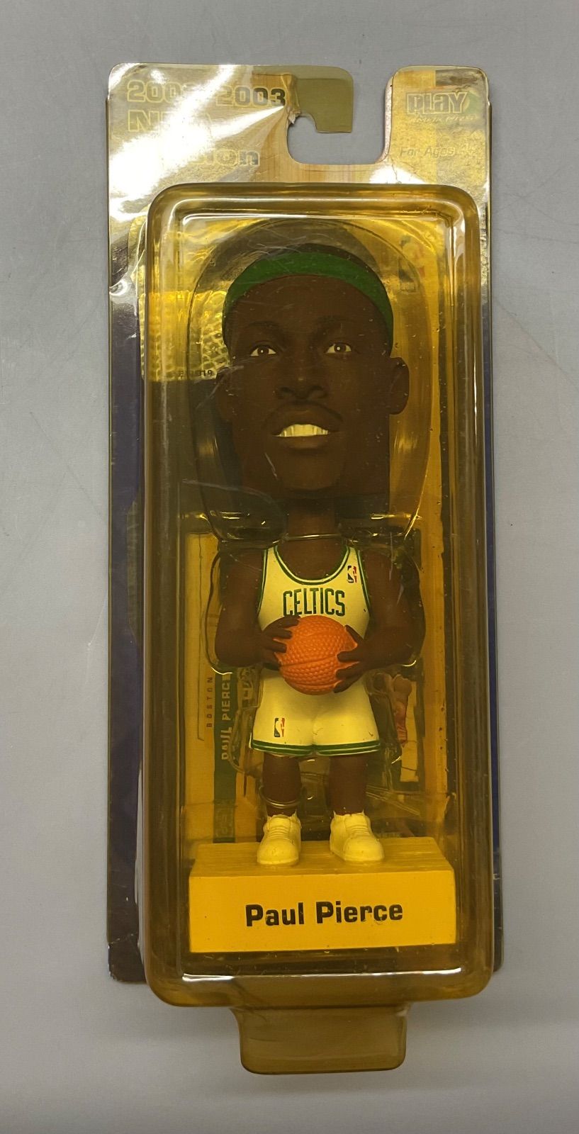 M329 未開封品 2002-2003年 ポール・ピアース ボストン・セルティックス NBA 公式 ボブルヘッド 首振り人形 コレクティブルカード Upper Deck アッパーデック社 Play Makers プレイメーカーズ バスケ バスケ選手