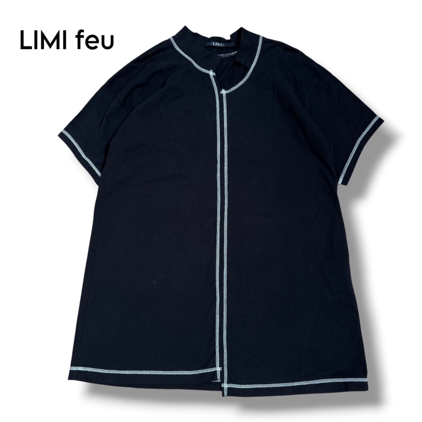 【LIMI feu 】配色ステッチ アシンメトリー カットソー S
