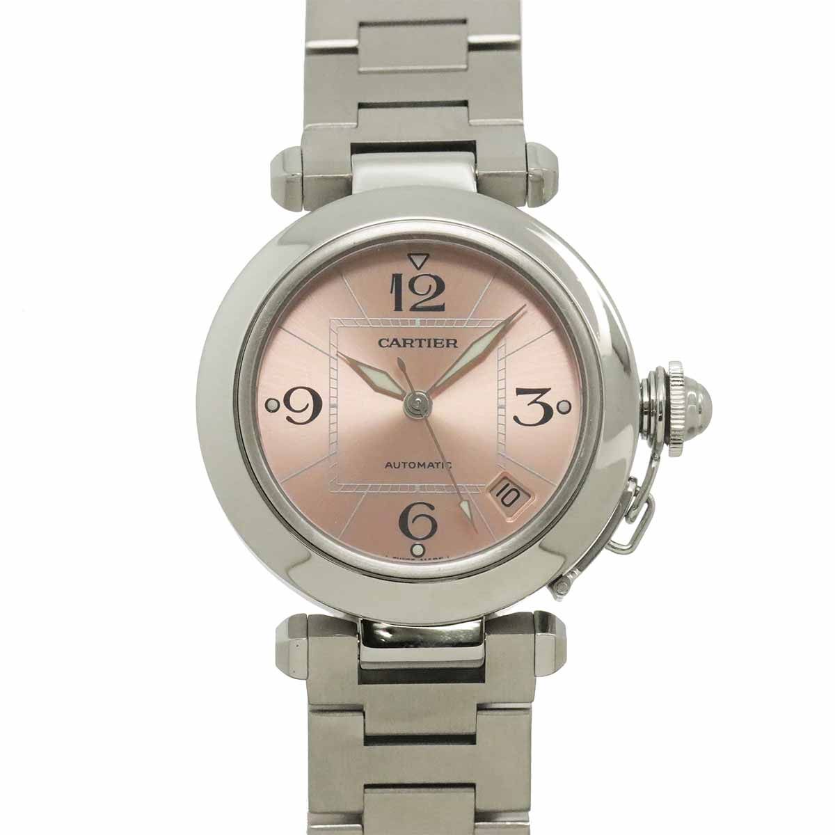 カルティエ Cartier パシャC W31075M7 ボーイズ 腕時計 デイト ピンク オートマ 自動巻き ウォッチ Pasha C 90329339 149,000円
