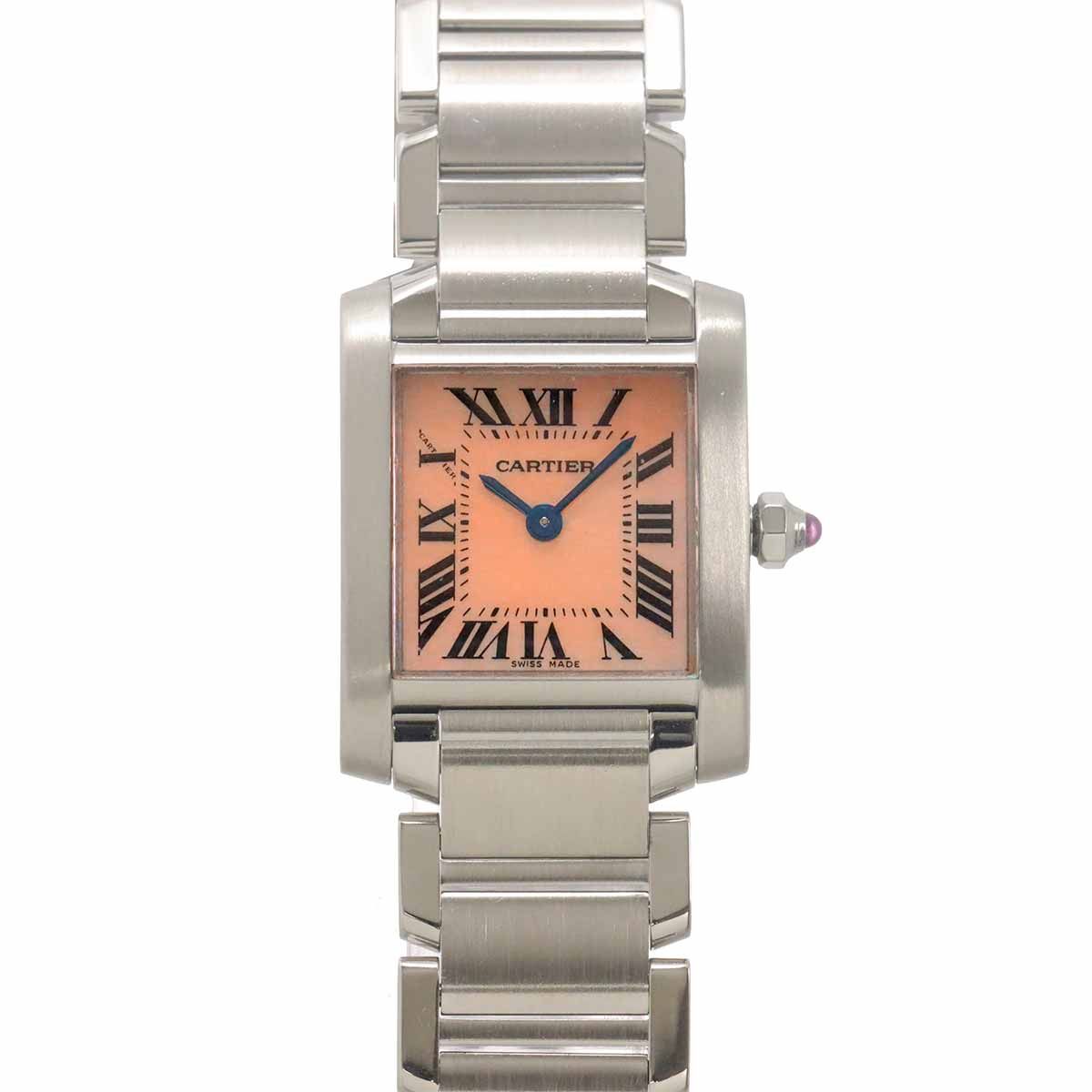 カルティエ Cartier タンクフランセーズSM W51028Q3 レディース 腕時計 ピンクシェル クォーツ ウォッチ Tank Francaise 90332018