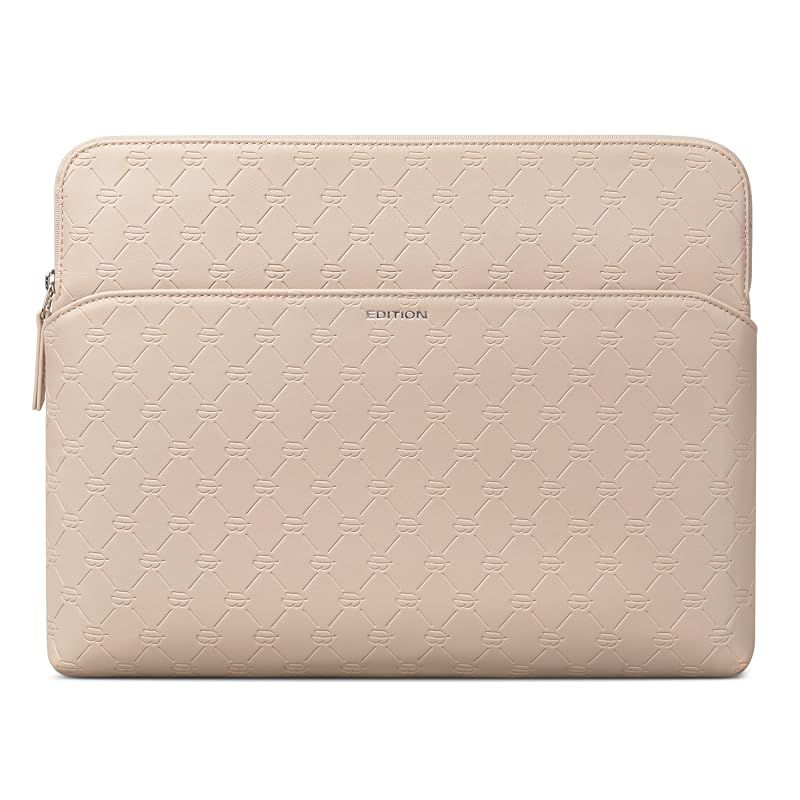 【新品】 Comfyable x Edition タブレットスリーブ 13インチ 13インチ iPad Air/Pro M4 2026対応 スマート/マジックキーボード ペンシルホルダー付き フェイクレザーケース フロントジップポケット付き 男女兼用 ダークベ 7,572円
