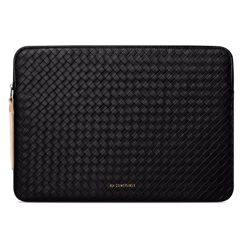 【新品】 快適な織りラップトップスリーブ 13インチ フェイクレザー 13/13.3/14インチ MacBook Air & MacBook Pro M5 M4 M3 M2 2025-2021に対応 Macトラベルケース 男女兼用 コンピュータースリーブ 1