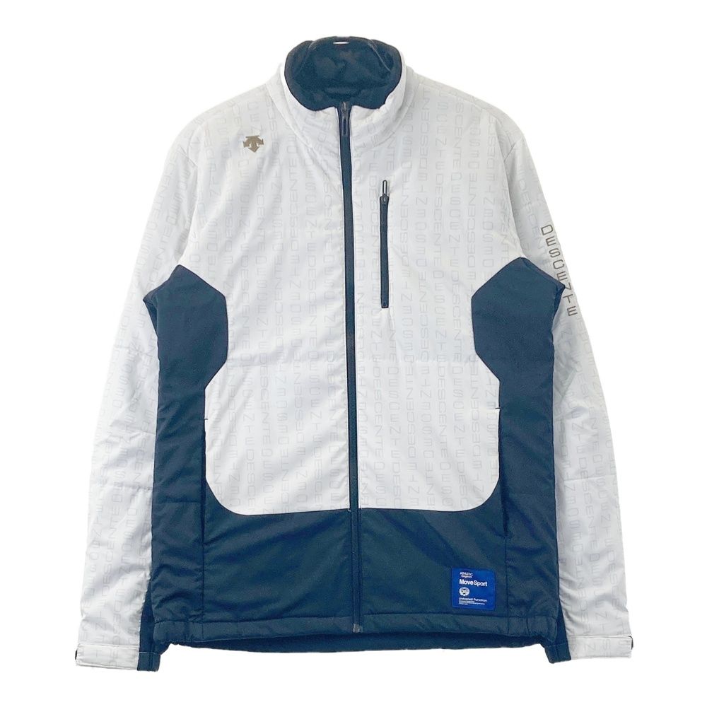 サイズ：L DESCENTE GOLF デサントゴルフ 中綿ジャケット ロゴ総柄 ホワイト系 [240101700556] ゴルフウェア メンズ ストスト