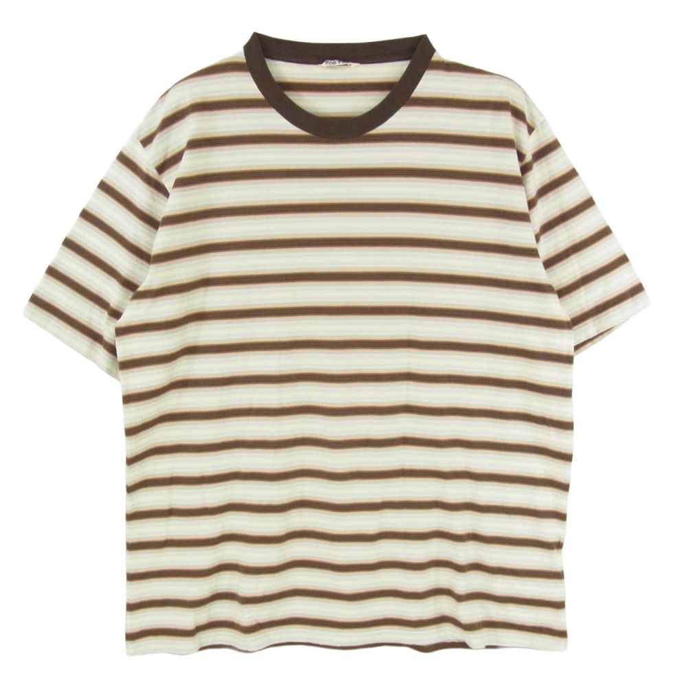 AURALEE オーラリー 26SS A26ST02GJ GRADIENT STRIPE JERSEY TEE グラデーション ストライプ ボーダー ジャージー Tシャツ 半袖 ブラウン系 5【中古】