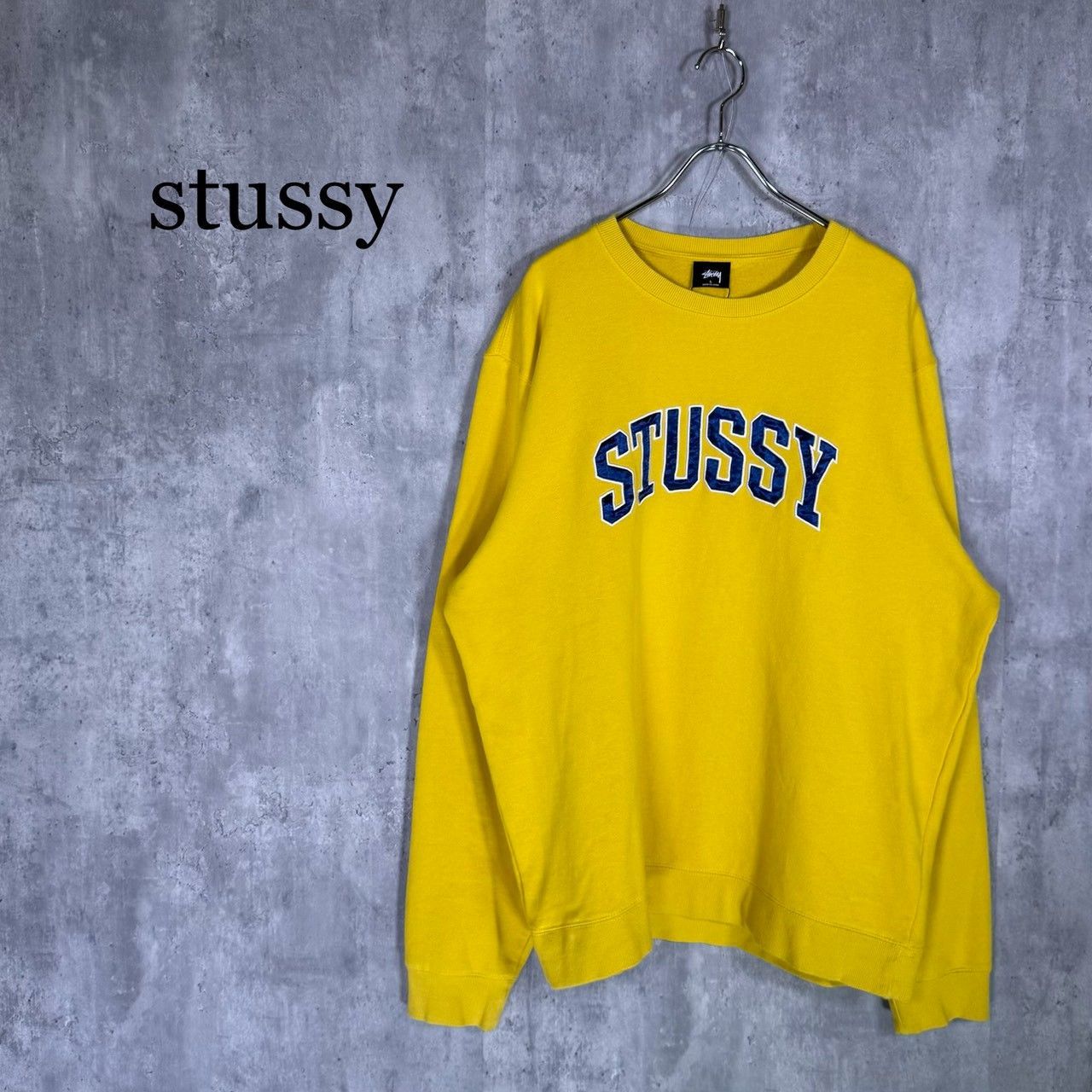 『stussy』ステューシー(L) Stüssy Arch Applique Crew アーチロゴ刺繍 スウェット