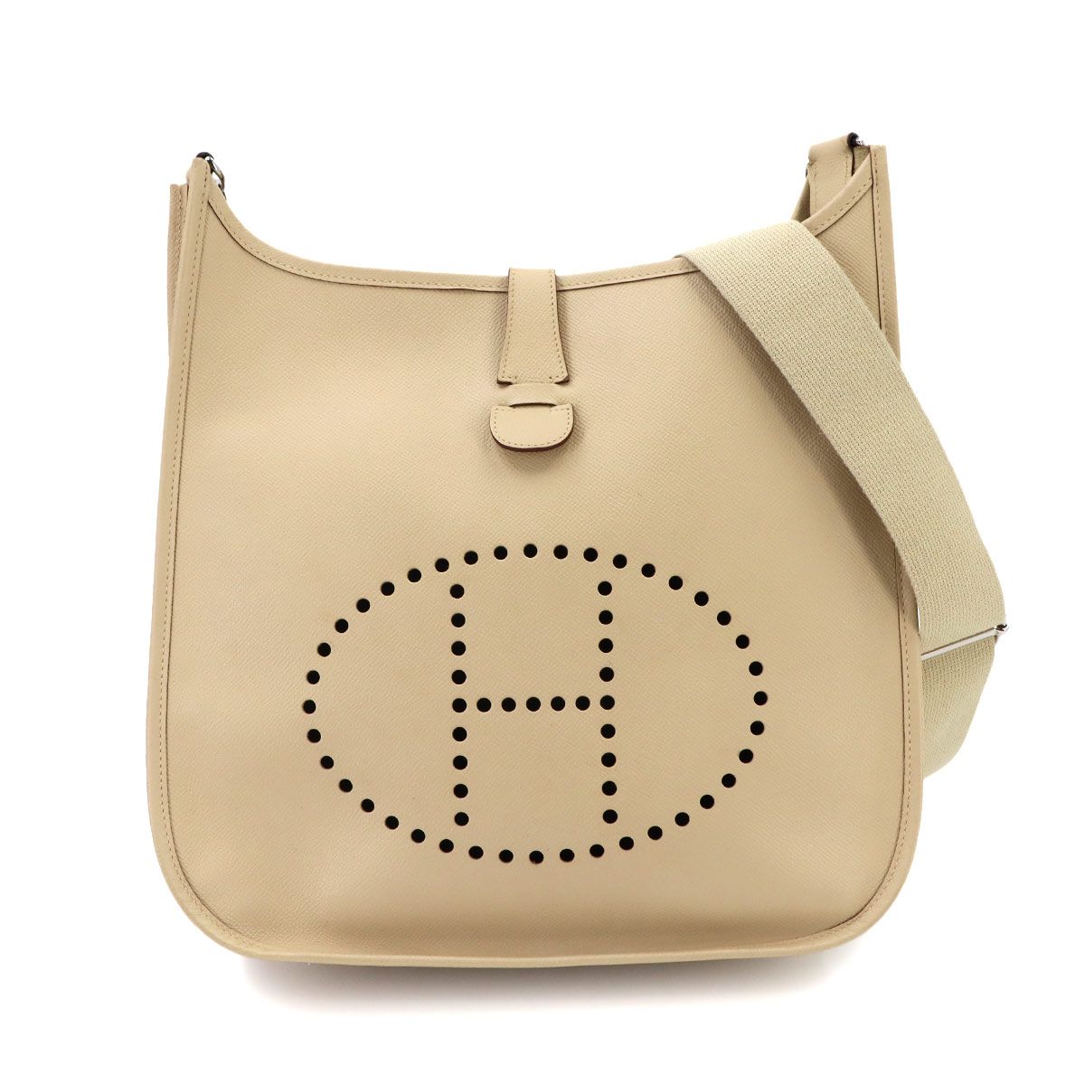 エルメス HERMES エブリン3 GM ショルダー バッグ エプソン パルシュマン □M刻印 シルバー 金具 Evelyne GM 90333321