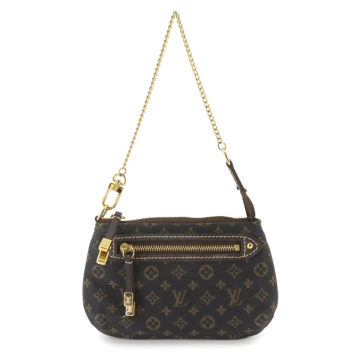 新品同様 ルイ ヴィトン LOUIS VUITTON モノグラム ミニラン ポシェット アクセソワール ハンド バッグ エベヌ M95668 90335403