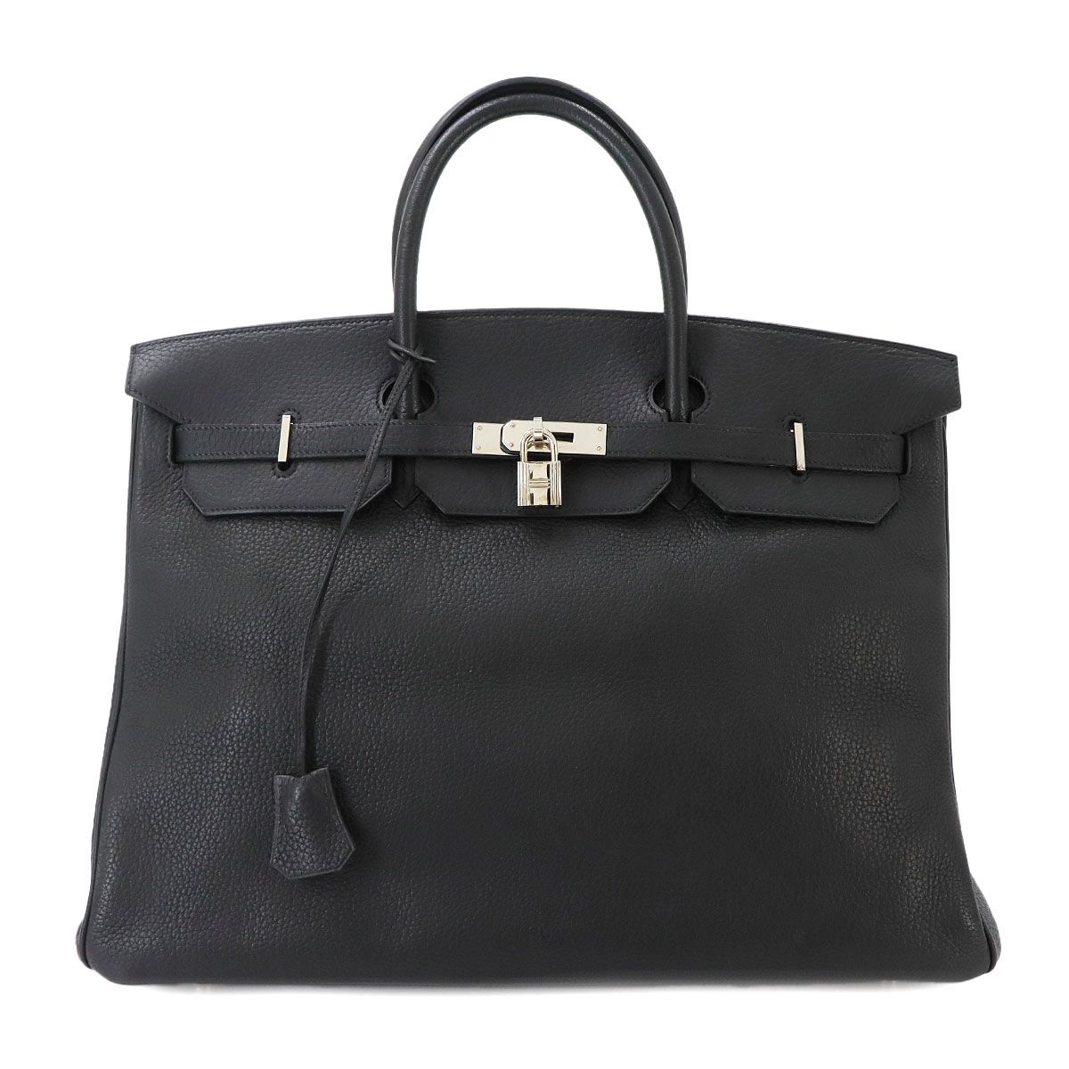 エルメス HERMES バーキン40 トゴ ブラック ハンド バッグ □E刻印 シルバー 金具 Birkin 40 90336805