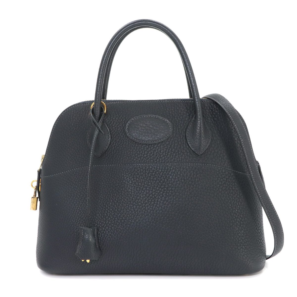 美品 エルメス HERMES ボリード 31 2way ハンド ショルダー バッグ フィヨルド ブルーインディゴ □H刻印 ゴールド 金具 90337804