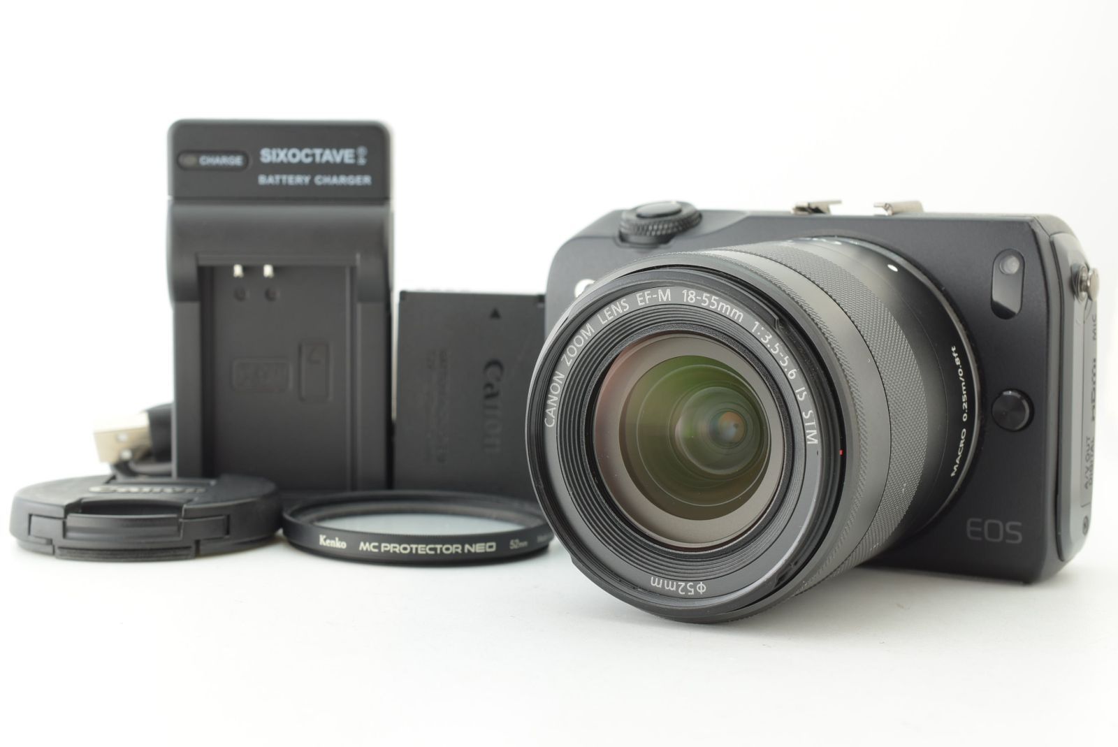 【美品】Canon EOS M EF-M 18-55mm F3.5-5.6 IS STM キャノン ミラーレス一眼カメラ EF-TN-JP2814