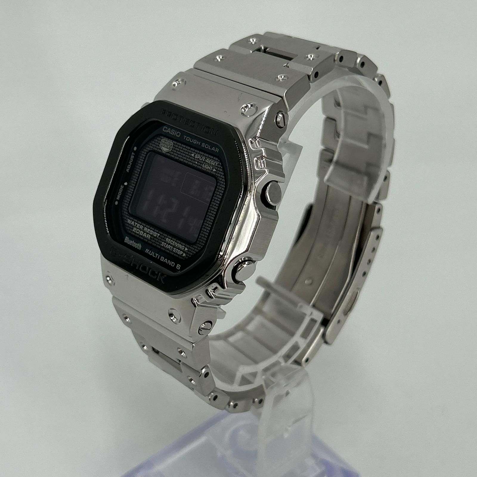 【イオン広店】 中古 G-SHOCK | ジーショック 腕時計 FULL METAL 5000SERIES　デジタル電波ソーラー GMW-B5000BT-1JF シルバー 【131】