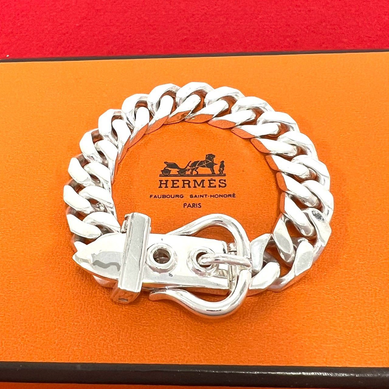 極 美品 希少品 HERMES エルメス ヴィンテージ ブックルセリエ MM